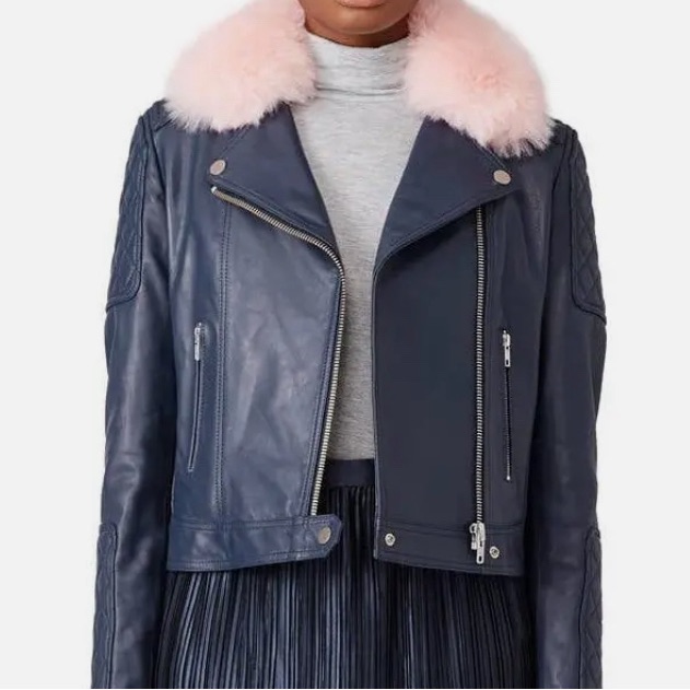 Samantha Sipos Sky Rose Faux Fur Jacket